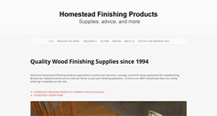 Desktop Screenshot of homesteadfinishingproducts.com