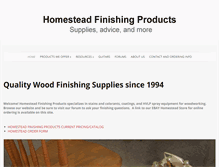 Tablet Screenshot of homesteadfinishingproducts.com